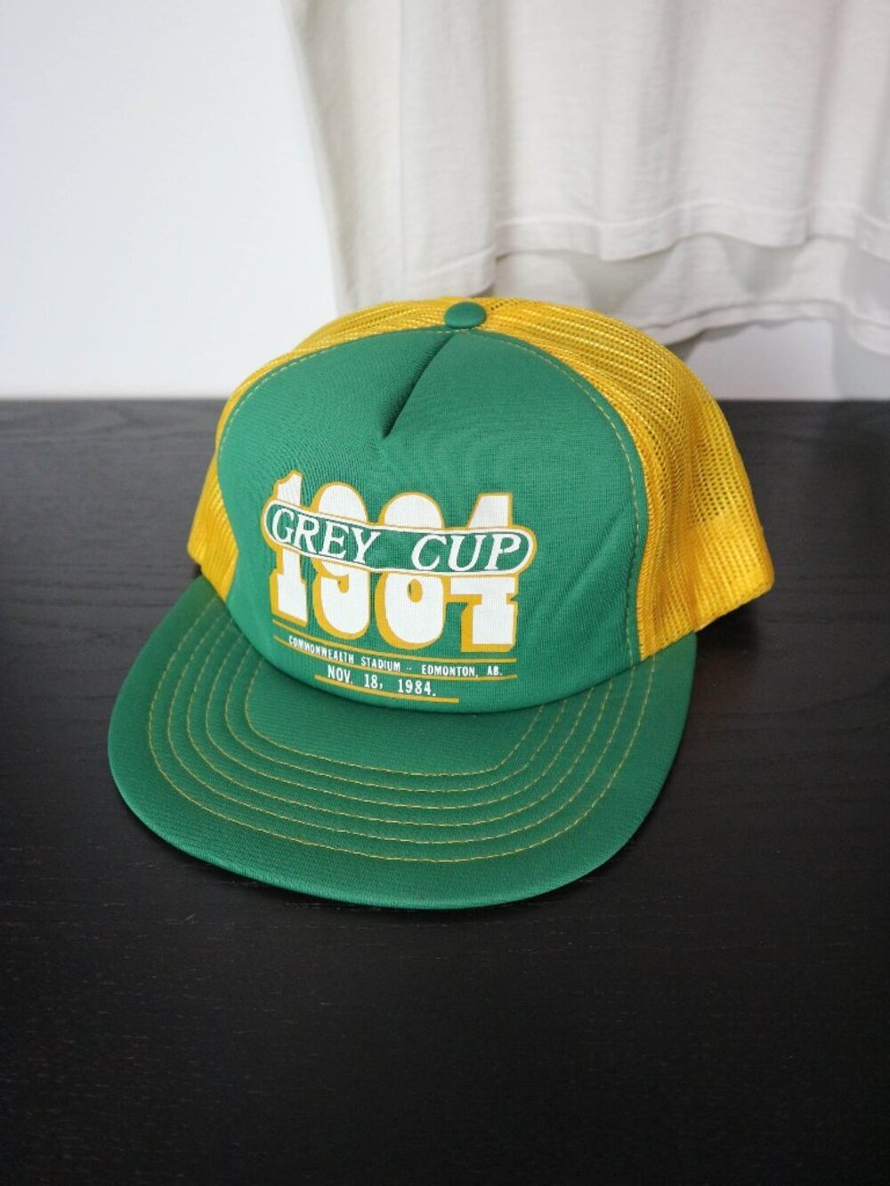 Vintage 1984 Edmonton Grey Cup CFL Football Trucker Cap Hat
